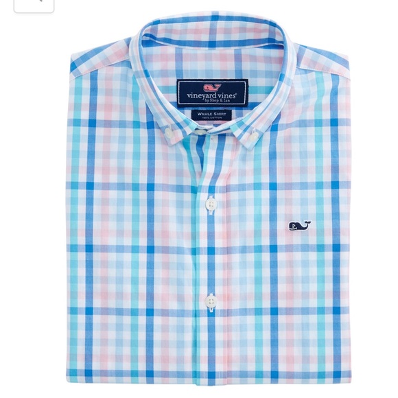 Boys' Atala Tattersall Poplin Whale Shirt - Picture 2 of 4